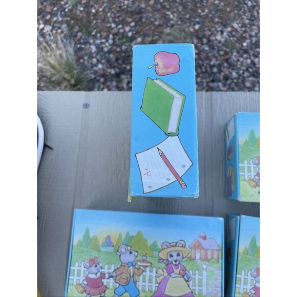 4 Vintage 80s General Box Co School Pencil Cardboard Box Mouse Students Design - Picture 4 of 6